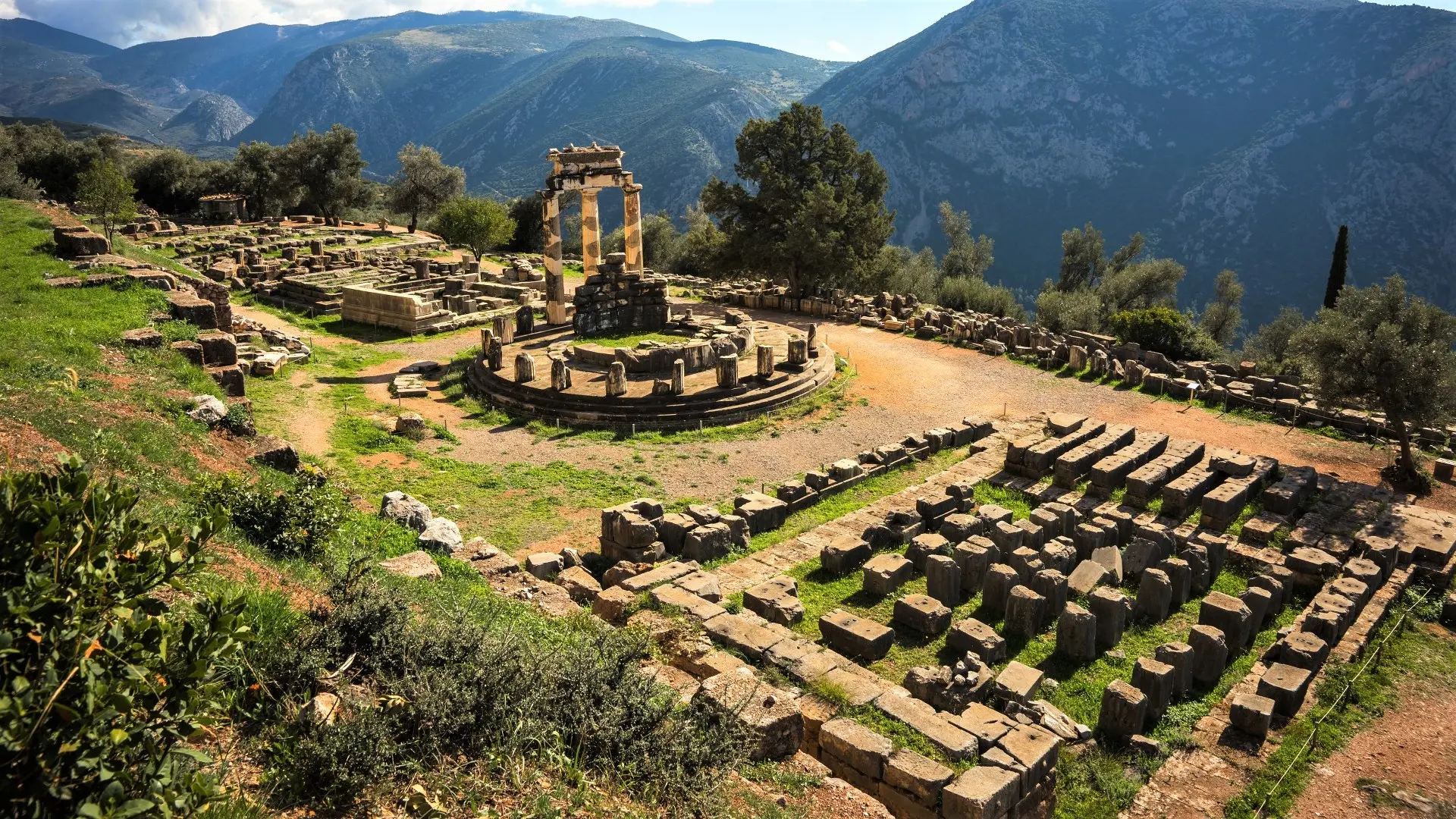 Ancient ruins of Delphi and Temple of Apollo