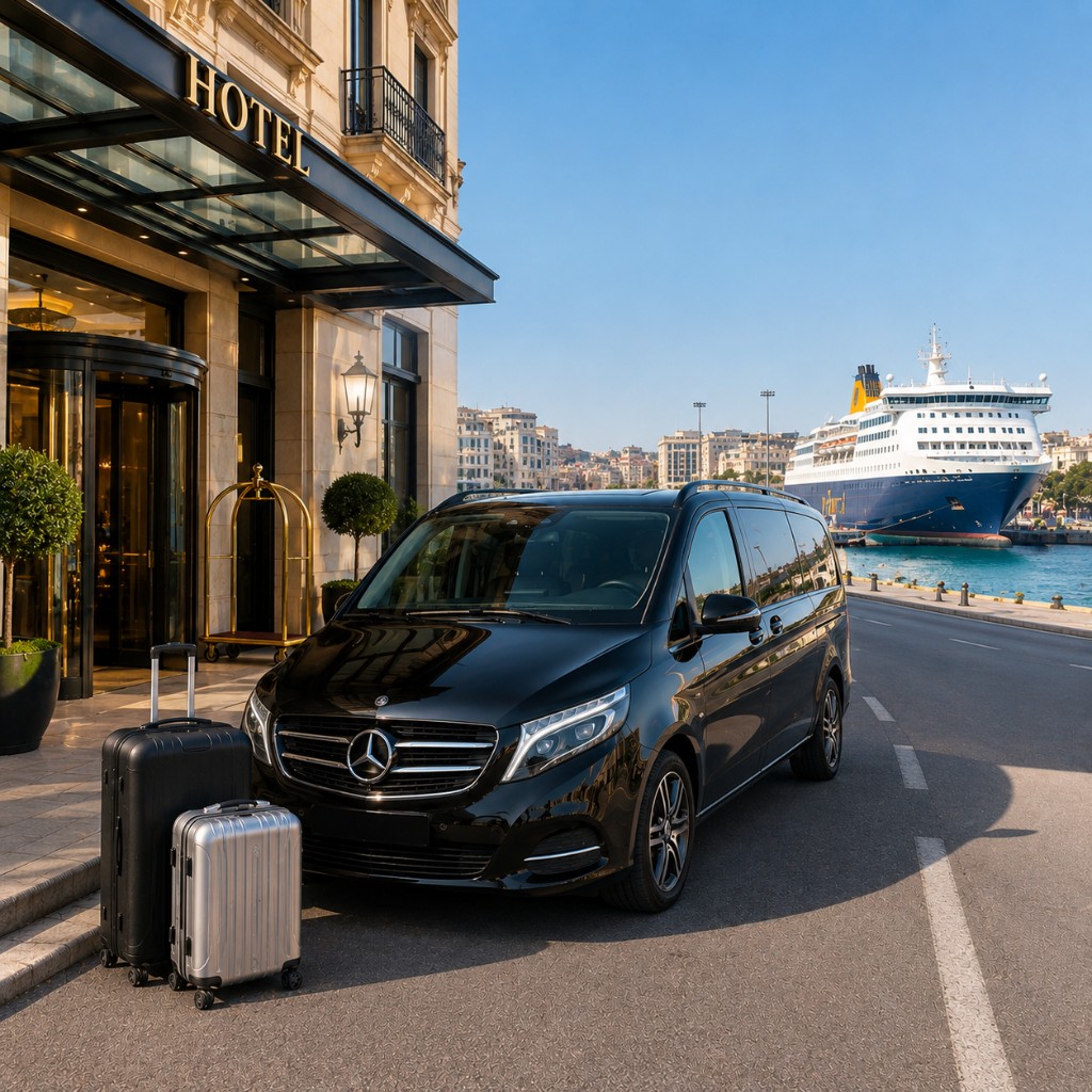 Athens city to Piraeus port private transfer